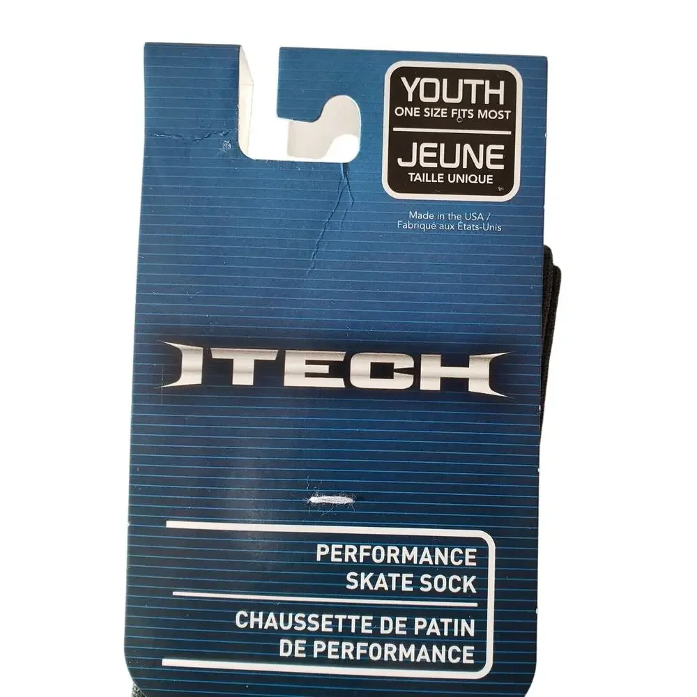 Itech Tall Skate‎ Ice Hockey Sock Performance SZ XS 10-1.5 Youth Bauer Grey Kids